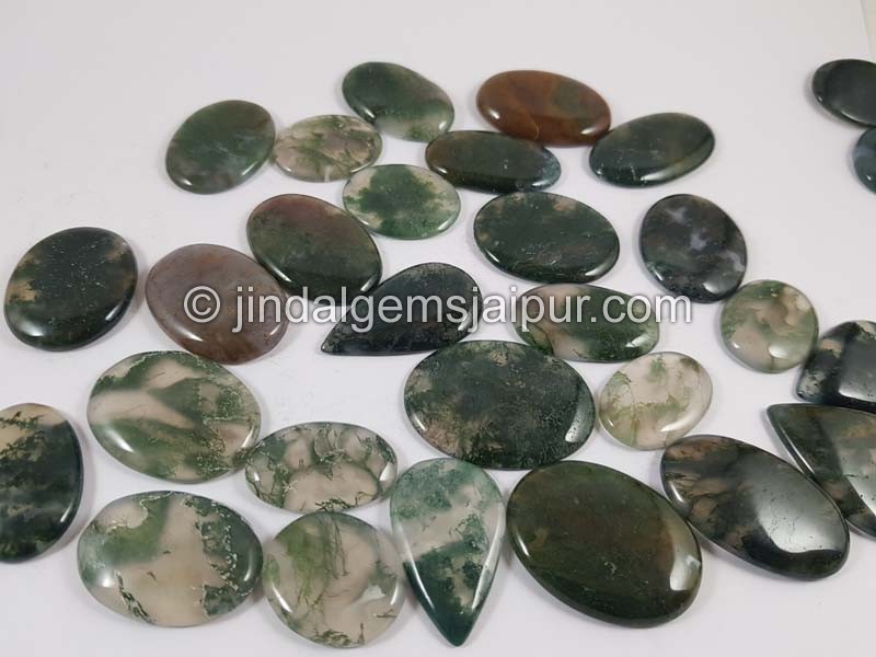 Moss Agate Far Smooth Cabochons